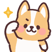 fluffy fat Corgi anime Emoji รูปที่ 9
