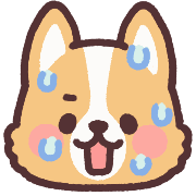 fluffy fat Corgi anime Emoji รูปที่ 10