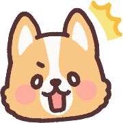 fluffy fat Corgi anime Emoji รูปที่ 11