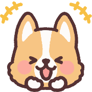 fluffy fat Corgi anime Emoji รูปที่ 12