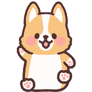 fluffy fat Corgi anime Emoji รูปที่ 13