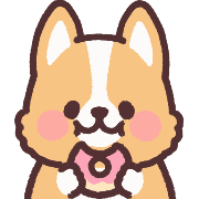fluffy fat Corgi anime Emoji รูปที่ 17
