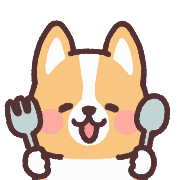 fluffy fat Corgi anime Emoji รูปที่ 20