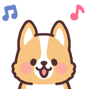 fluffy fat Corgi anime Emoji รูปที่ 22