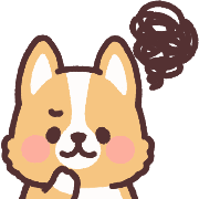 fluffy fat Corgi anime Emoji รูปที่ 24