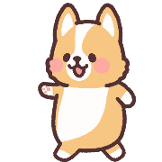 fluffy fat Corgi anime Emoji รูปที่ 25