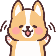 fluffy fat Corgi anime Emoji รูปที่ 26