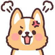fluffy fat Corgi anime Emoji รูปที่ 27