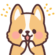 fluffy fat Corgi anime Emoji รูปที่ 28