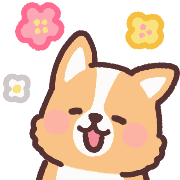 fluffy fat Corgi anime Emoji รูปที่ 29