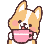 fluffy fat Corgi anime Emoji รูปที่ 30