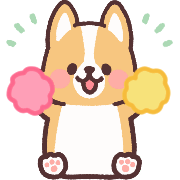 fluffy fat Corgi anime Emoji รูปที่ 31