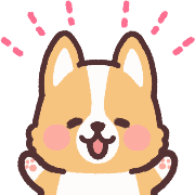 fluffy fat Corgi anime Emoji รูปที่ 33