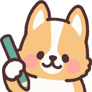 fluffy fat Corgi anime Emoji รูปที่ 34