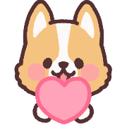 fluffy fat Corgi anime Emoji รูปที่ 36