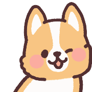 fluffy fat Corgi anime Emoji รูปที่ 37