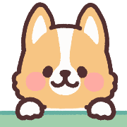 fluffy fat Corgi anime Emoji รูปที่ 39