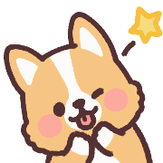 fluffy fat Corgi anime Emoji รูปที่ 40