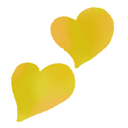 อิโมจิไลน์ Gold lemon yellow hearts