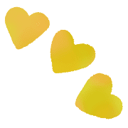 อิโมจิไลน์ Gold lemon yellow hearts