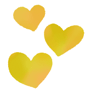 อิโมจิไลน์ Gold lemon yellow hearts