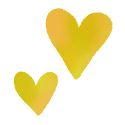 อิโมจิไลน์ Gold lemon yellow hearts