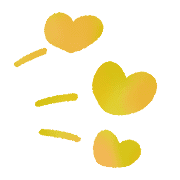 อิโมจิไลน์ Gold lemon yellow hearts