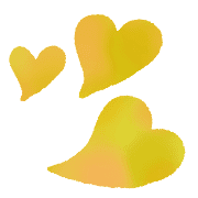 อิโมจิไลน์ Gold lemon yellow hearts