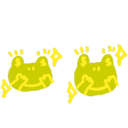 อิโมจิไลน์ Pomelo yellow boy and frog Correction