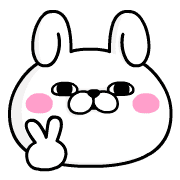 อิโมจิไลน์ Wiggly Rabbit 100% Animated Emoji