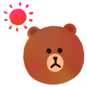 อิโมจิไลน์ LINE FRIENDS KUMA BROWN / FRAMES