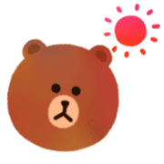 อิโมจิไลน์ LINE FRIENDS KUMA BROWN / FRAMES