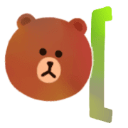 อิโมจิไลน์ LINE FRIENDS KUMA BROWN / FRAMES