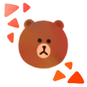 อิโมจิไลน์ LINE FRIENDS KUMA BROWN / FRAMES