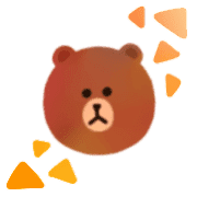 อิโมจิไลน์ LINE FRIENDS KUMA BROWN / FRAMES