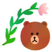 อิโมจิไลน์ LINE FRIENDS KUMA BROWN / FRAMES