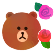 อิโมจิไลน์ LINE FRIENDS KUMA BROWN / FRAMES