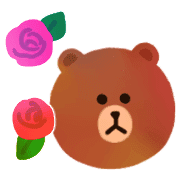 อิโมจิไลน์ LINE FRIENDS KUMA BROWN / FRAMES