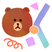 อิโมจิไลน์ LINE FRIENDS KUMA BROWN / FRAMES