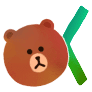 อิโมจิไลน์ LINE FRIENDS KUMA BROWN / FRAMES