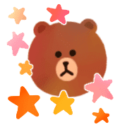 อิโมจิไลน์ LINE FRIENDS KUMA BROWN / FRAMES