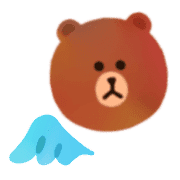 อิโมจิไลน์ LINE FRIENDS KUMA BROWN / FRAMES