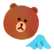 อิโมจิไลน์ LINE FRIENDS KUMA BROWN / FRAMES