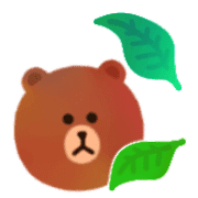 อิโมจิไลน์ LINE FRIENDS KUMA BROWN / FRAMES