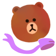 อิโมจิไลน์ LINE FRIENDS KUMA BROWN / FRAMES