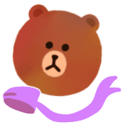 อิโมจิไลน์ LINE FRIENDS KUMA BROWN / FRAMES