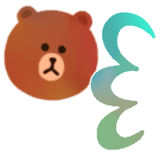 อิโมจิไลน์ LINE FRIENDS KUMA BROWN / FRAMES