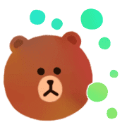 อิโมจิไลน์ LINE FRIENDS KUMA BROWN / FRAMES