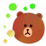 อิโมจิไลน์ LINE FRIENDS KUMA BROWN / FRAMES