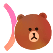 อิโมจิไลน์ LINE FRIENDS KUMA BROWN / FRAMES